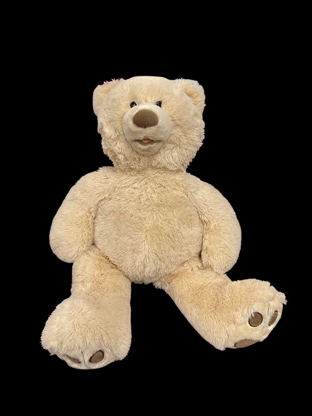 Plush Beige Teddy Bear Mittens - Cozy Kids Accessory